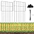 10 PCS Animal Barrier Fence, 17''(H) X 10.8 Ft(L), No Dig Garden Fencing Border for Small Dogs & Rabbits, Rustproof Metal, Decorative Fencing for Outdoor Landscape Yard Patio, 2‘’ Spike Spacing Fence