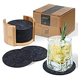 bieruntersetzer 🍹🔶【12er Set Untersetzer】Mit dem Durchmesser von 10cm und der Dicke von 5mm können die Filz Untersetzer von Gläsern, Flaschen, Bechern und Krüge darauf platziert werden. So Untersetzer können Geräusch reduzieren und Abdrücke vermeiden, wenn Sie Ihr Glas, oder Ihre Tasse und Bierflaschen abstellen.