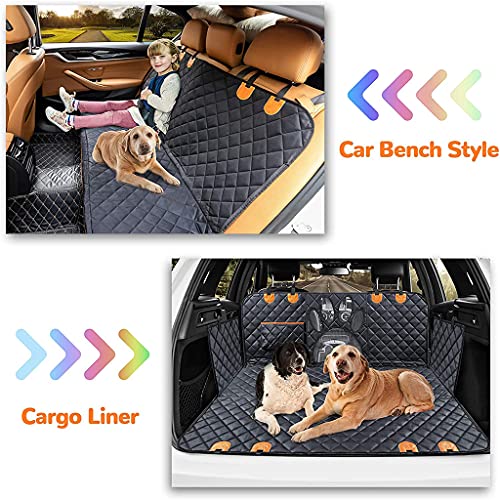 Xumeili Capa para assento de carro para cães à prova d'água, capa protetora de carro com janela vis
