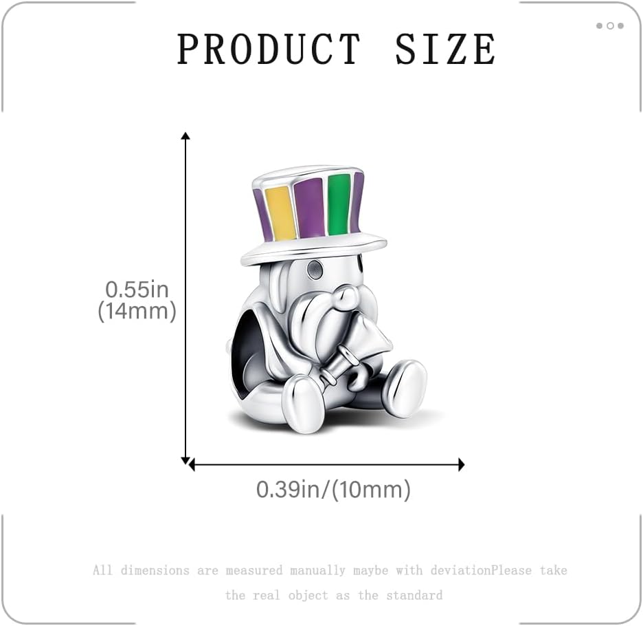 KEQ St. Patrick's Shamrock Charm Fit for Pandora Moment Bracelets Silver-Plated Shamrock Bead Charm Gift for Granddaught Mom Wife Women - Image 4