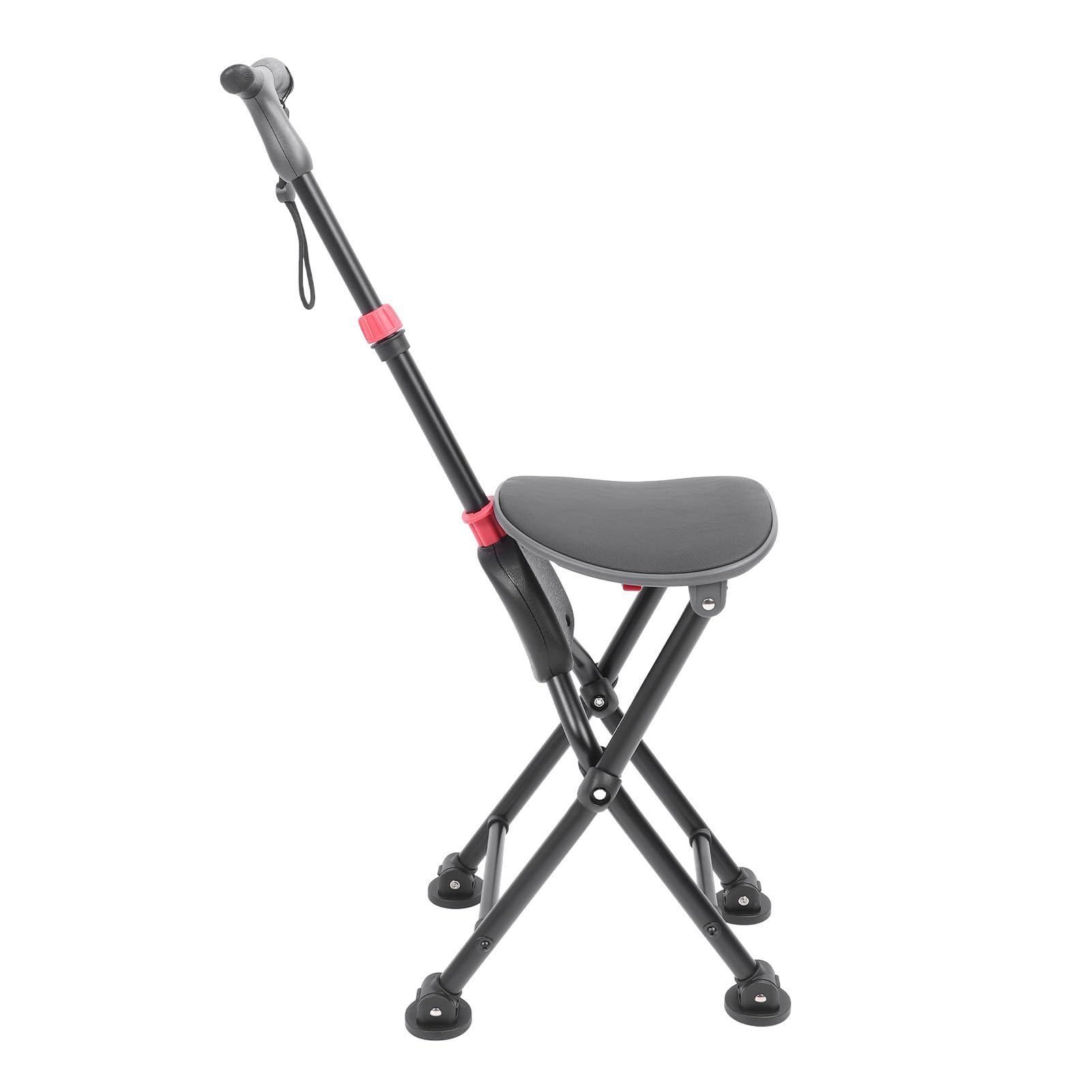 Bastón para Caminar, Silla de Caña Plegable Liviana para Senderismo, con de Soporte Estable, sin Deslizamiento