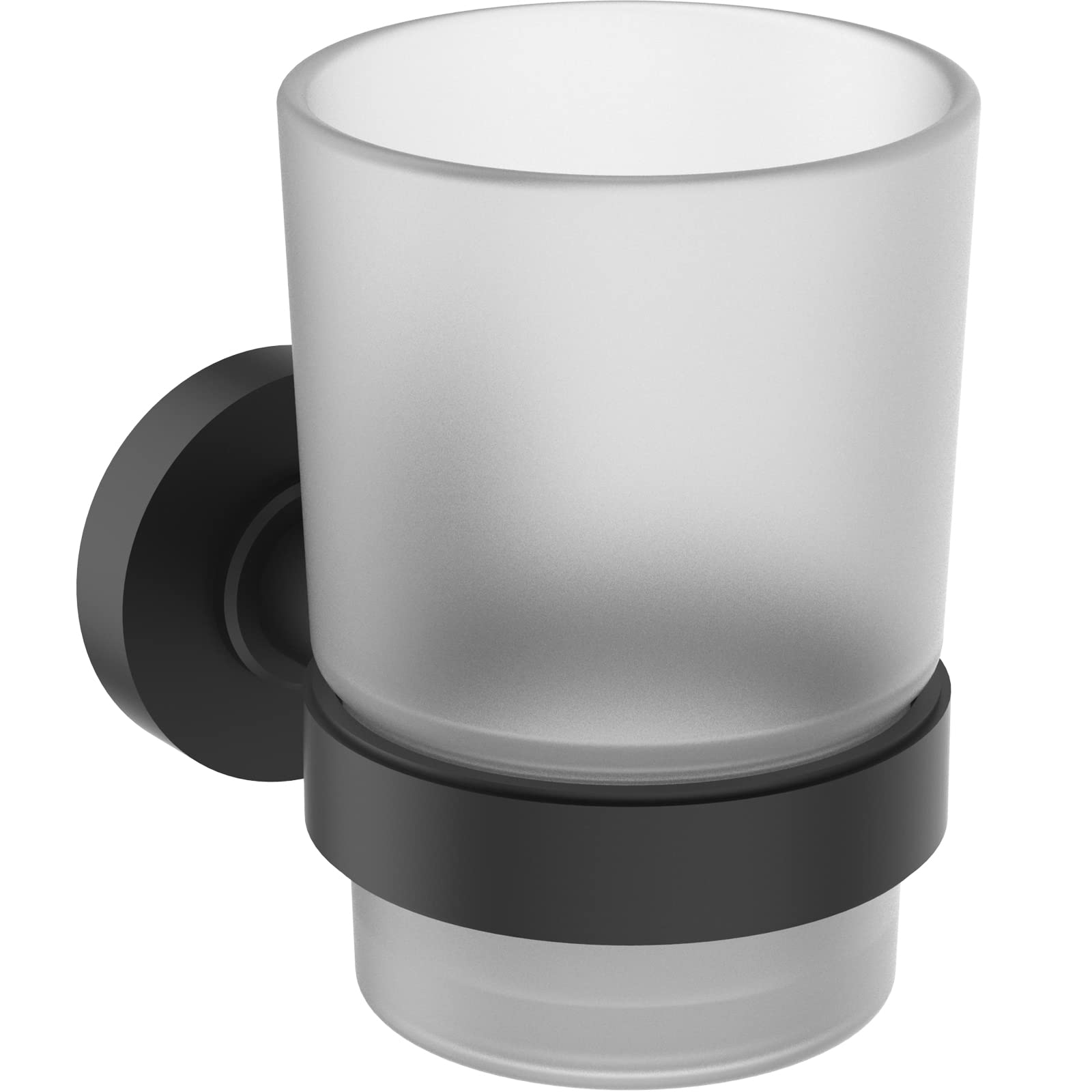 Ideal Standard - IOM Portaspazzolino per installazione a parete in vetro opaco, Nero Seta