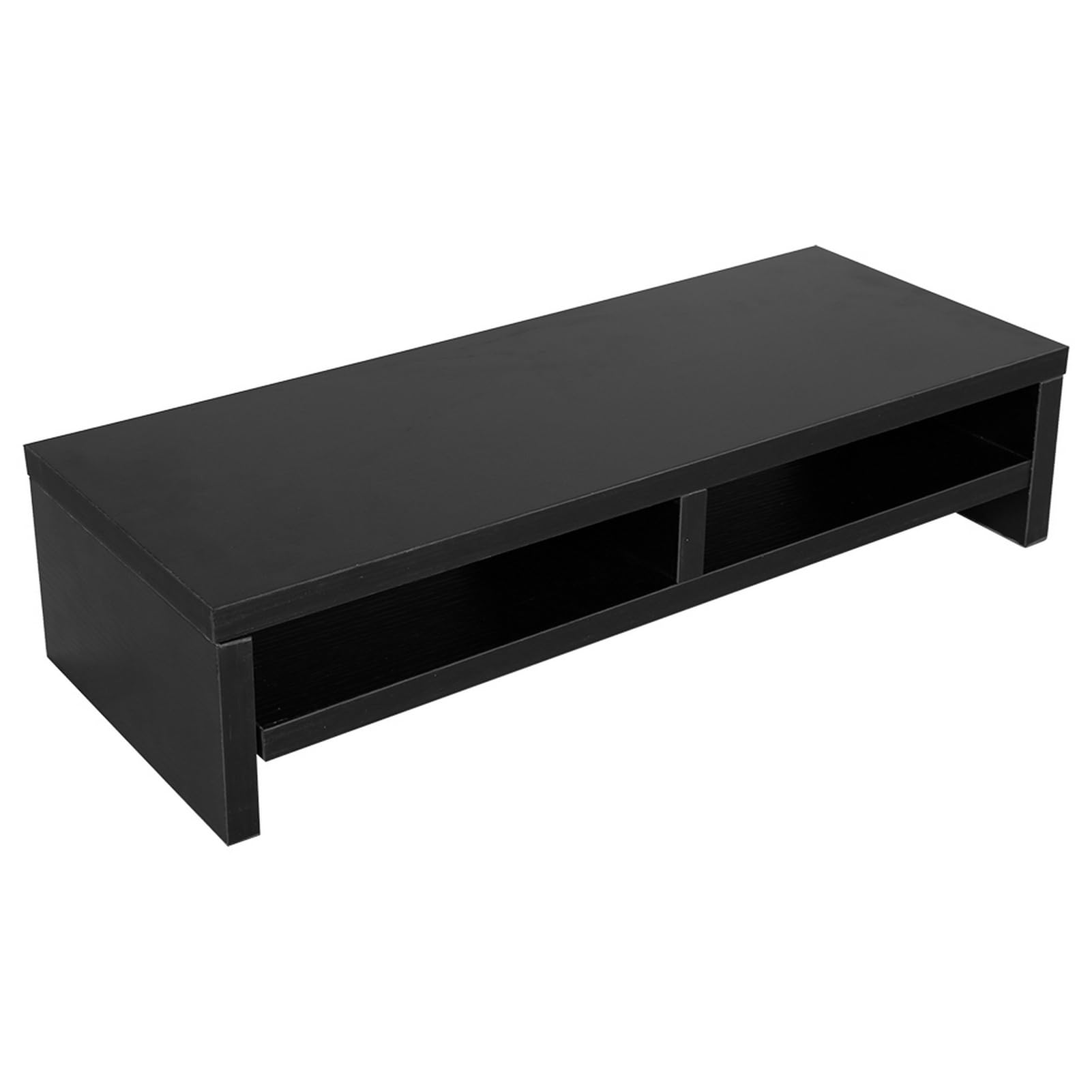 Annadue Supporto per Monitor Computer, Scaffale da Tavolo a 2 Livelli, per | Robusto rialzo per schermo in legno con ripiano portaoggetti, per scrivania da ufficio e spazio di lavoro domestico