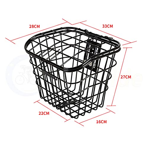Simhoa Wire Mesh Bike Basket Quick Release Organizer Detachable Cycling Shopper Water Resistant Electric Bike Basket For Man Boys Woman Girls, Black #TOP6