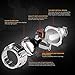 Angel Eyes Auto Scheinwerfer 2 stücke 2,5 zoll Universal BI Xenon HID Projektor Linse Silber Schwarz Shroud H1 Xenon LED Birne H4 H7 Motorrad Auto Scheinwerfer (Color : 2pcs Black LHD)