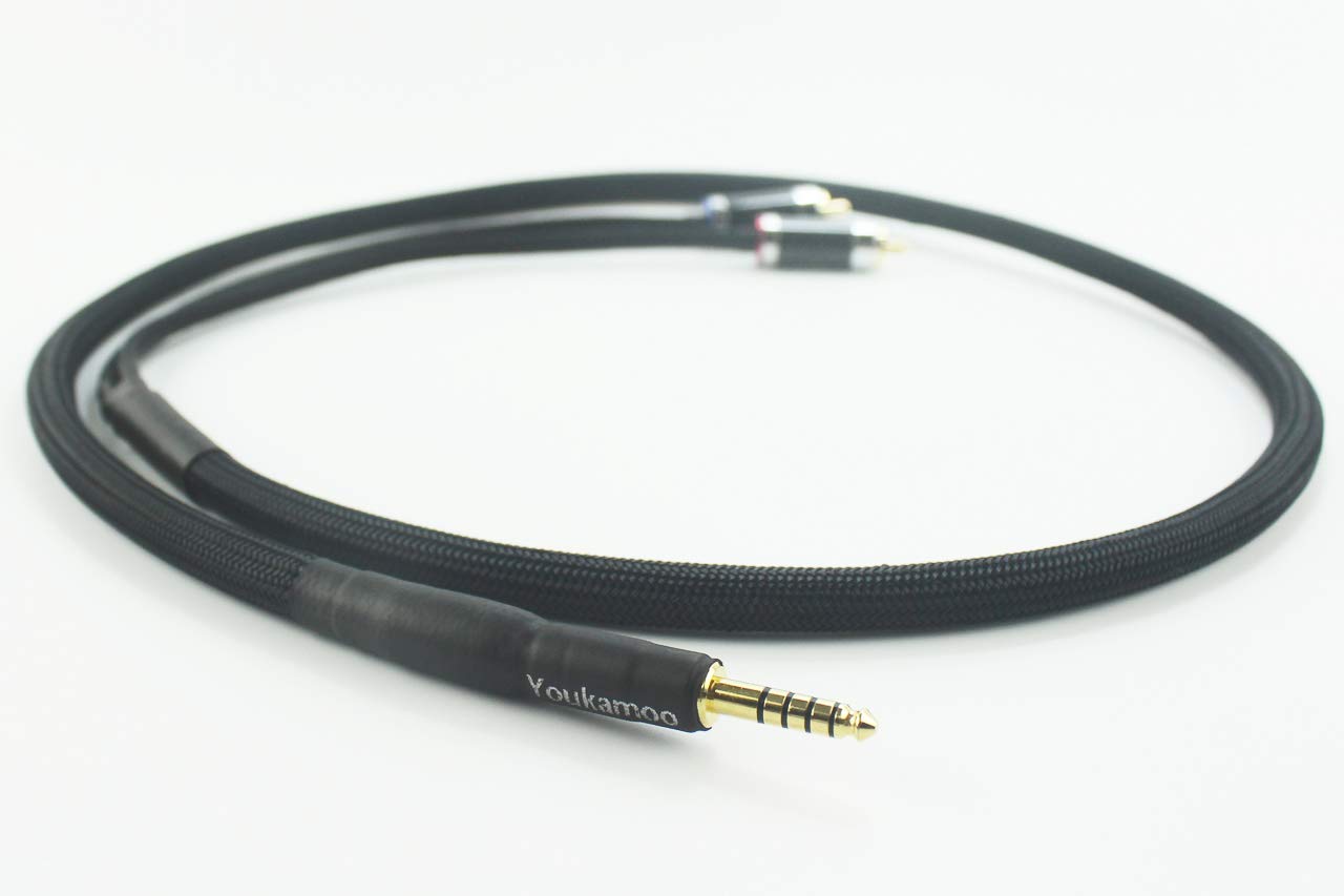 Amazon | [ 4.4mm変換RCA ] 4.4mm to RCA(L-R)銀メッキ線