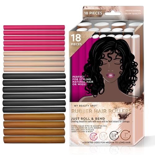 My Beauty Spot Flexi Rods Foam Hair Rollers -1/2" 5/8" 3/4" 1" Di...