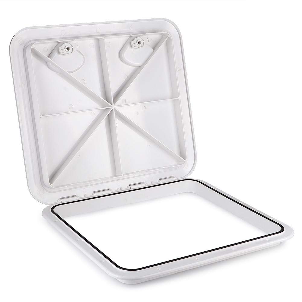 Qiilu Anti-UV Deck Hatch Lid, Square Marine Deck Hatch Lid Yacht RV Boat Accessories 460x510mm/18.1x20.1in RE-460-510