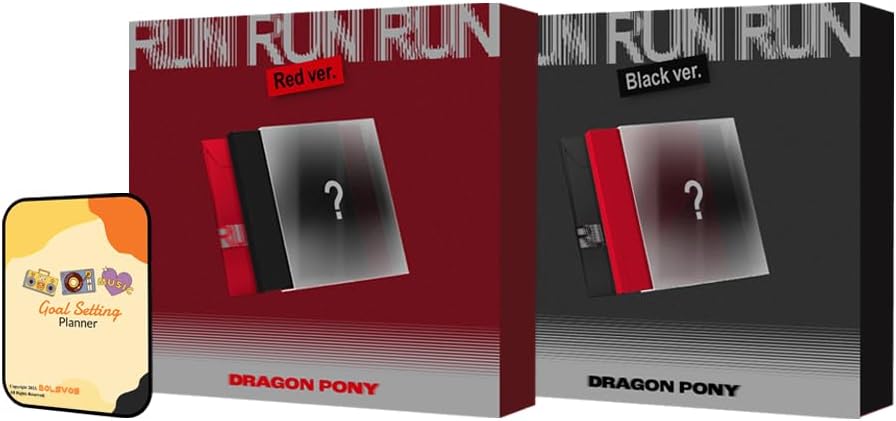 RUN RUN RUN Dragon Pony Album [RED + BLACK 2 Standard ver. Full Album Set]+Pre Order Benefits+BolsVos Idol-Inspired Freebies (EP Album)