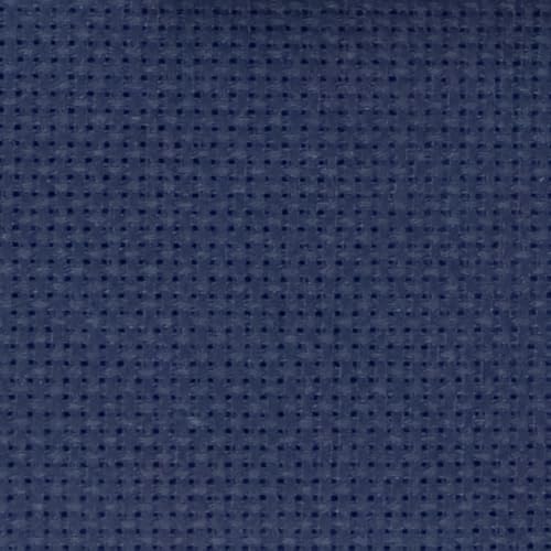 Image of KCS 12 inch x 59 inch (30cmx 149cm) 18 Count Cotton Aida Cloth Cross Stitch Fabric (Navy Blue)