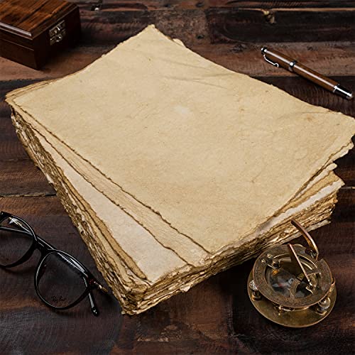 Watercolor Paper | Vintage Paper | Handmade Paper | 75 Sheets Of Recycled Cotton Papers, Perfect Sheet For Any Medium, Blank Water Color Papers, 150 Gsm Antique Paper | Large Watercolor Paper #TOP4