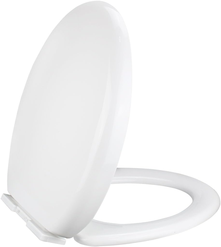 Naisidier Toilet Seat Cover Toilet Seat V-Shape Installable PP Material (White2)