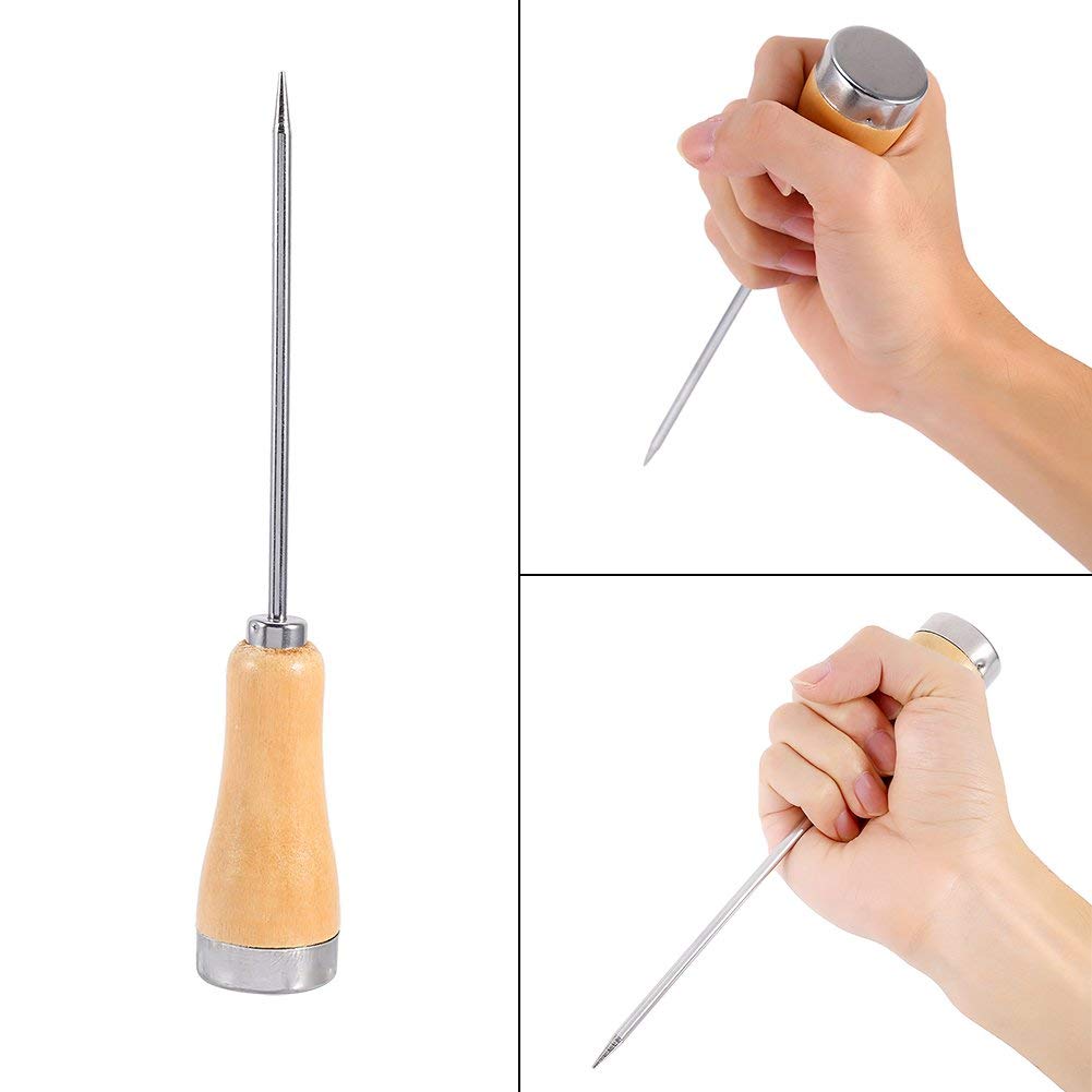 Ice Pick Ice Punch Kitchen Tool Portable Ice Crusher Bar Accessory For Home Bar Restaurant Use With Wooden Handle GLOGLOW Ice Pick