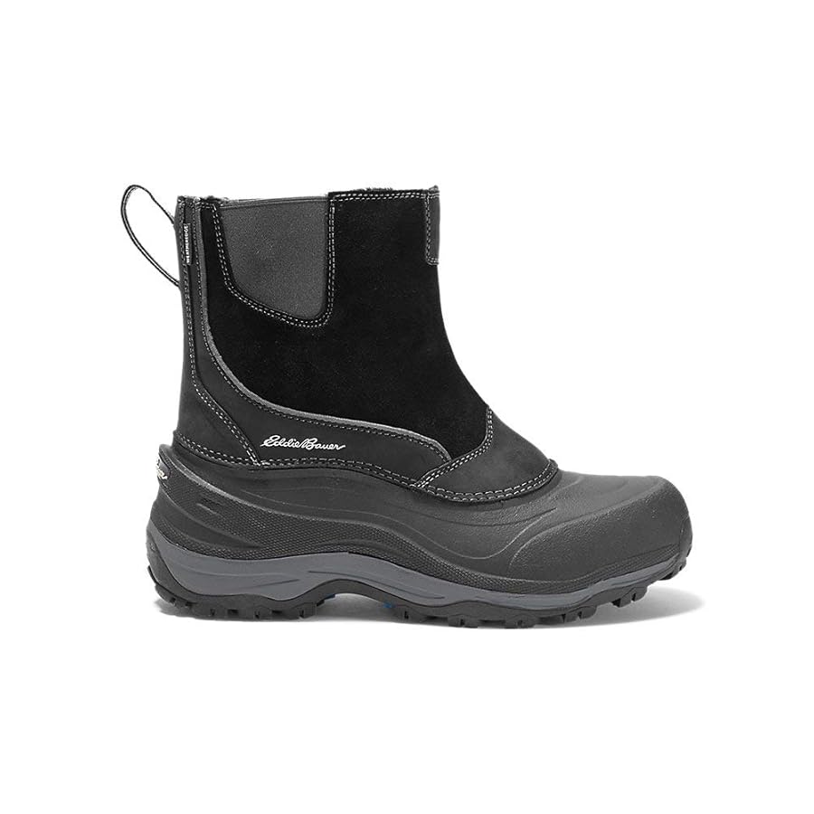 Amazon.com | Eddie Bauer Men's Snowfoil Pull-On Boot, Black
