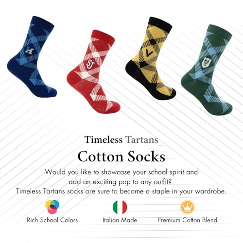 Timeless Tartans Cotton Dress Socks, Classic Collegiate Apparel, Officially Licensed Gift & Clothing Accessories2