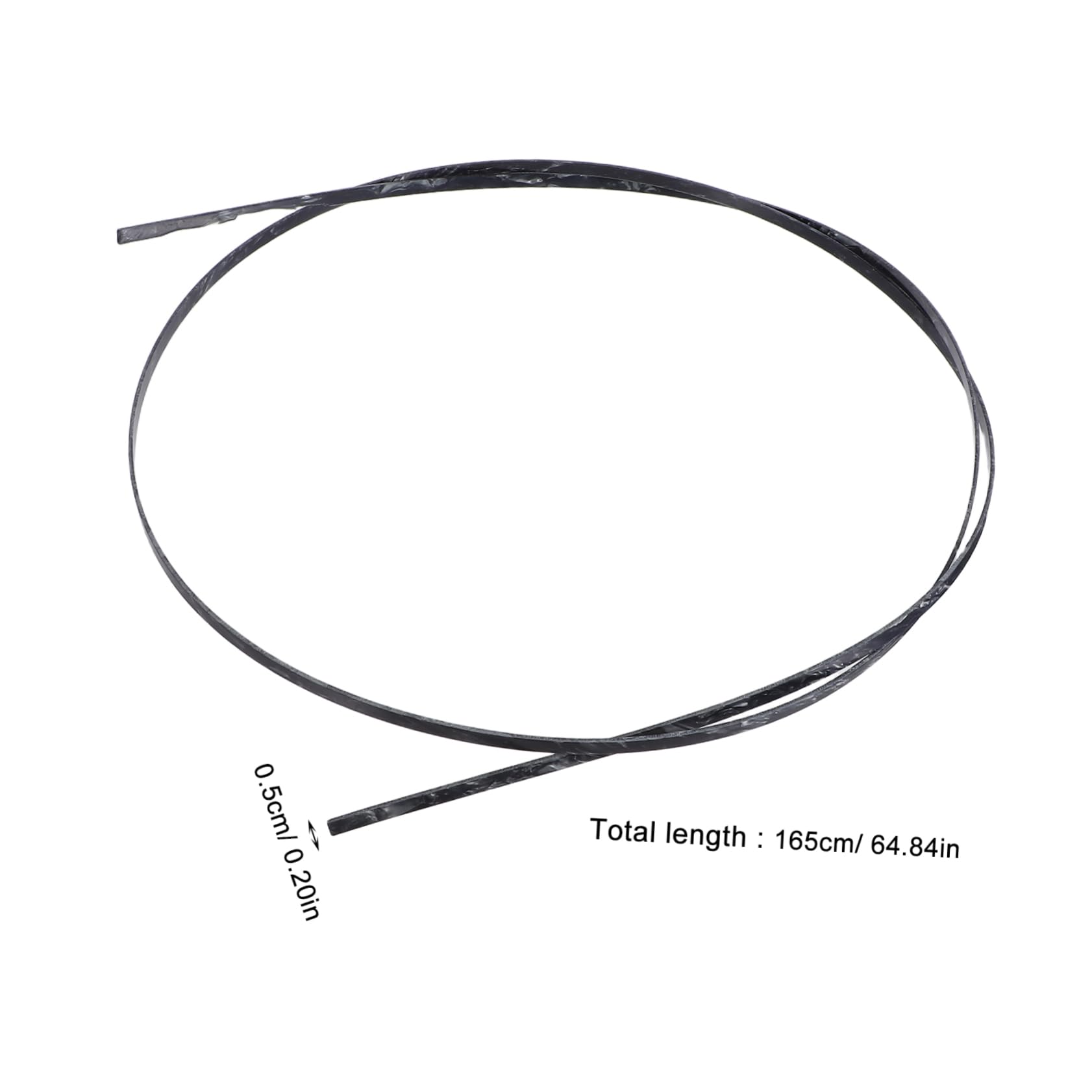 Levemolo Guitar Inlay Strips Black Plastic Guitar Binding Purfling for Acoustic Electric Guitars 1650x6x1.5mm Trim