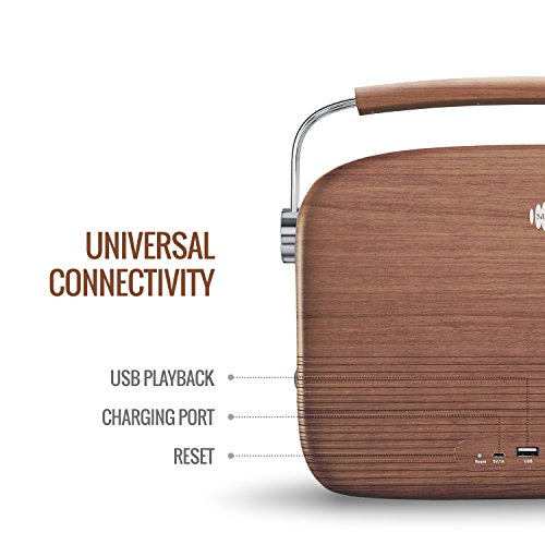 Image of Saregama Carvaan Hindi - Portable Music Player with 5000 Preloaded Songs, FM /BT /AUX (Oak Wood Brown)