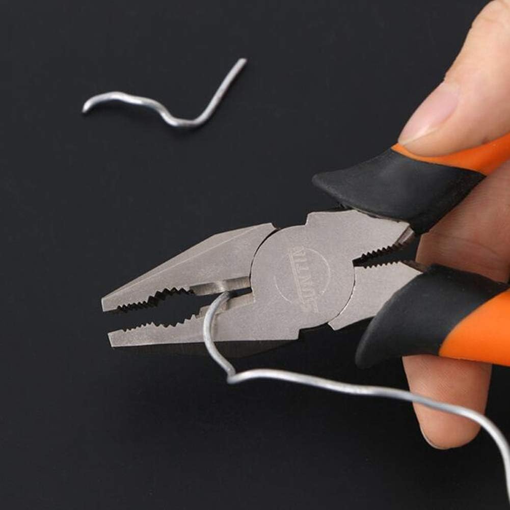 KATUR Heavy Duty Plier Set with Cutting Edge Precise Jaws, 6 Inch Serrated Teeth Hign Carbon Steel Wire Cutters Flat Pliers with Soft Grip Handles (6 Inch) image 2