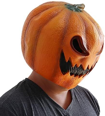 Miniatura 2 de Máscara espeluznante de látex de calabaza de Halloween para hombre, da rienda suelta al espíritu espeluznante, ideal para fiestas de Halloween