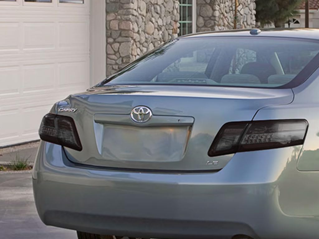 Rvinyl Tail Light Pre Cut Film Tint Cover Kit in Matte Smoke Compatible with Toyota Camry 2007-2011 - Adhesive Backs