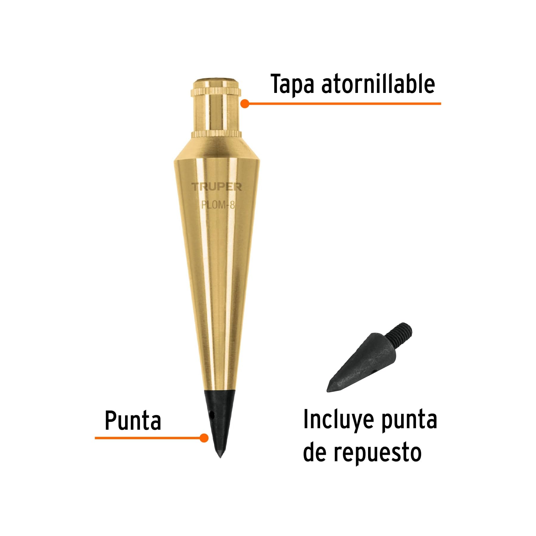 Plomada de latón - 226 g