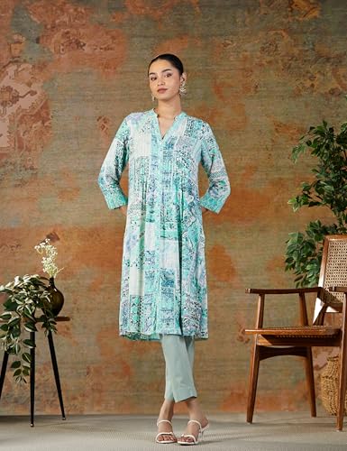 Image of BIBA Women Viscose Straight Fit Kurti