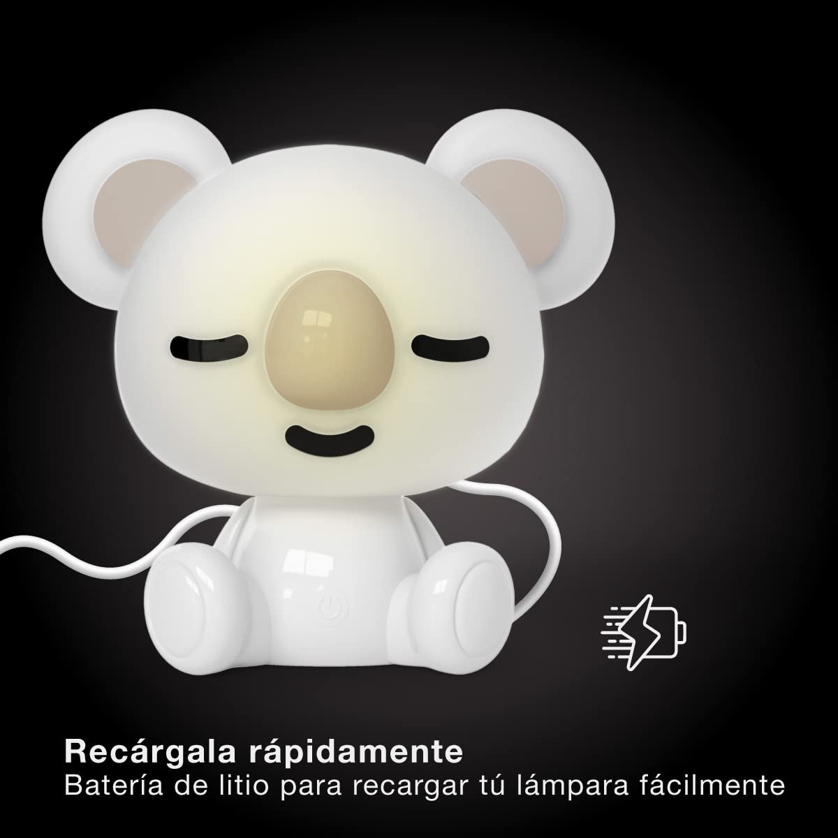 gsc evolution Luce notturna per bambini Koala LED 2,5W RGB + batteria ricaricabile per luce diurna Bianca