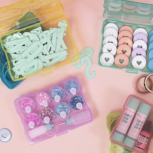 Craftelier - Portable Transparent Storage Box with 6 Mini Translucent Coloured Boxes for Scrapbooking and Other Crafts Materials - Image 4