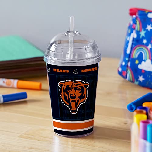 Image of Rico Industries NFL Football Rookie of The Year 12oz Acrylic Tumbler, Youth Tumbler with Swirly Straw