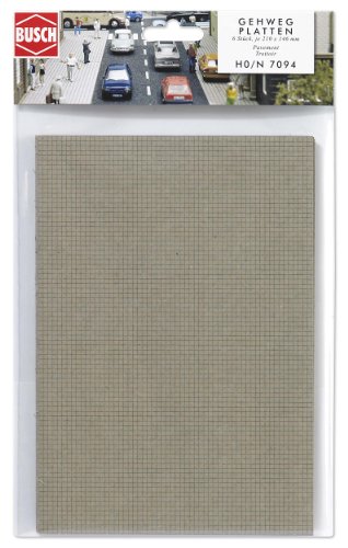 Busch-7094 Scenario Modello, Colore Grigio/Bianco