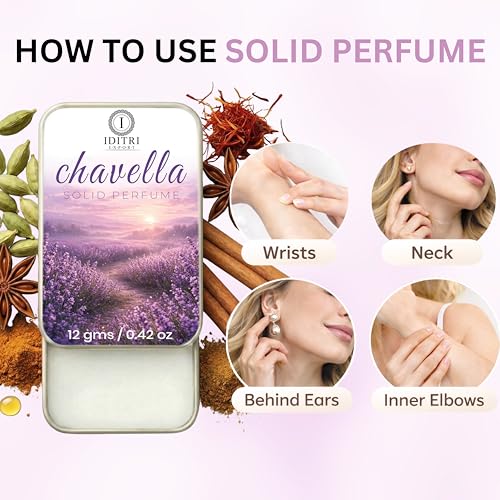 Image of IDITRI EXPORT Solid Perfume |pineapple&Chavella Alcohol Free Wax Perfume Balm, Long Lasting | Pocket Tin 12g, Pack Of 2| Non Greasy Smooth Glide, Travel Friendly Men And Women