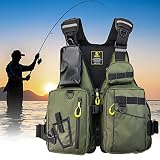 Angler Schwimmweste Erwachsene, Schwimmhilfe Anglerweste Mit Mehreren Taschen Und Reflektierenden Streifen, Einstellbar Köder Angeln Boot Angeln Felsen Angeln Floß Angeln Fliegenfischen Wassersport
