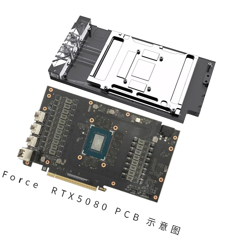 Image of Copper GPU Water Cooling Block GPU Waterblock for Asus TUF GeForce RTX 5080 O16G Gaming, for Asus TUF GeForce RTX 5070 Ti O16G Gaming