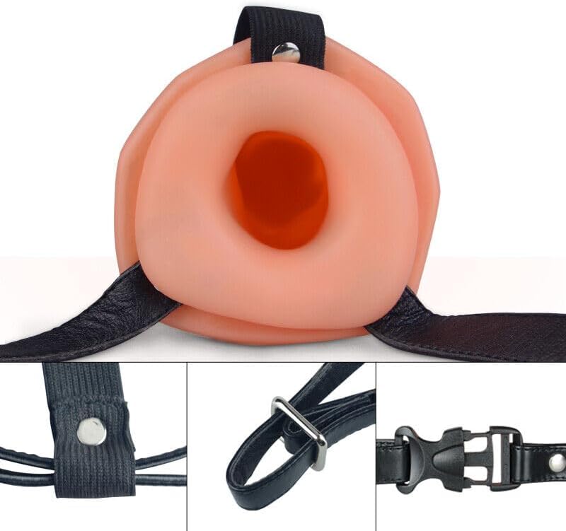 Miniatura 3 de Honeypleasures - Correa vibratoria hueca masculina de 7 pulgadas en consolador de pene, vibrador de bondage, BDSM, punto G para hombres de pene