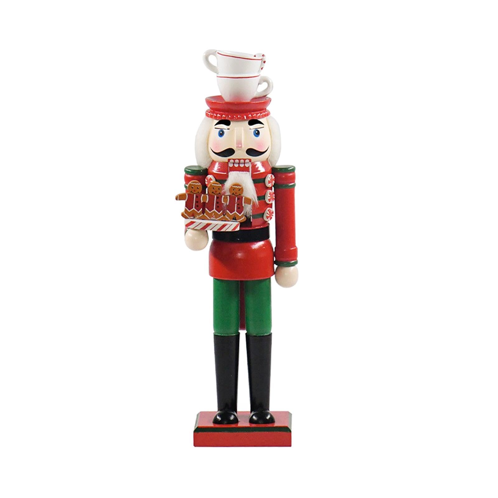 Casse-noisette en bois de 35,6 cm style D pour décoration festive de cheminée