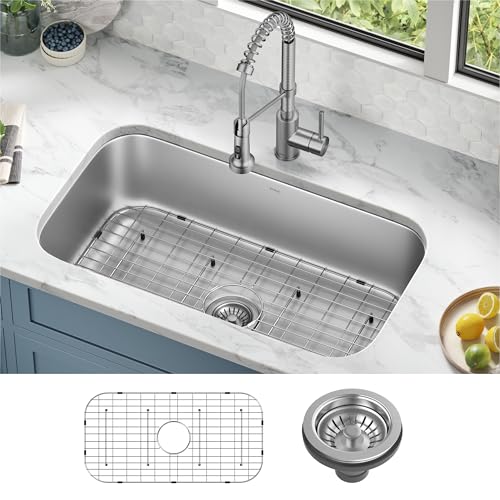 Encuentra la mejor selección de Targas para cocina - los más vendidos. 33 KRAUS Premier - Fregadero de cocina de acero inoxidable de calibre 18 de 32 pulgadas