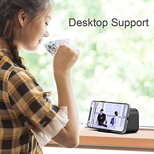 Kakalote Digital Alarm Clock Smart Alarm Clock With Speaker Water Proof Bluetooth Fm Radio Mirror Clock Wireless Led Bedside Clock For Bedroom Living Room Office Table(Black) #TOP4