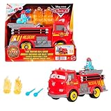 Mattel Disney Pixar Cars Rescate a toda máquina en Radiador Springs Camión de bomberos de juguete Rojo y Guido, JFL54