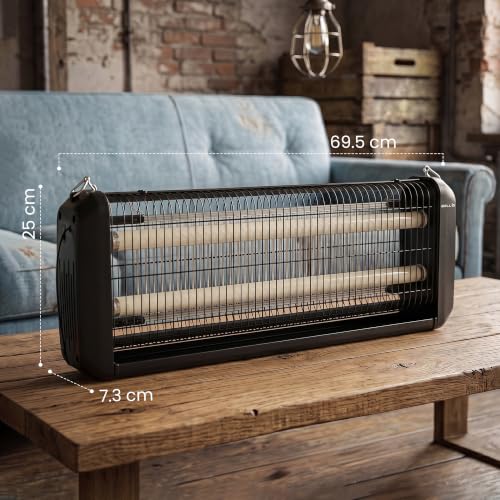 Image of iBELL S40IK Plus 40W Electric Insect Killer with UVA Lamps, 360 Wide Grid, Detachable Collection Tray, Hanging Chain, Silent & Eco-Friendly Insect Zapper for Home, Office & Restaurant, Black