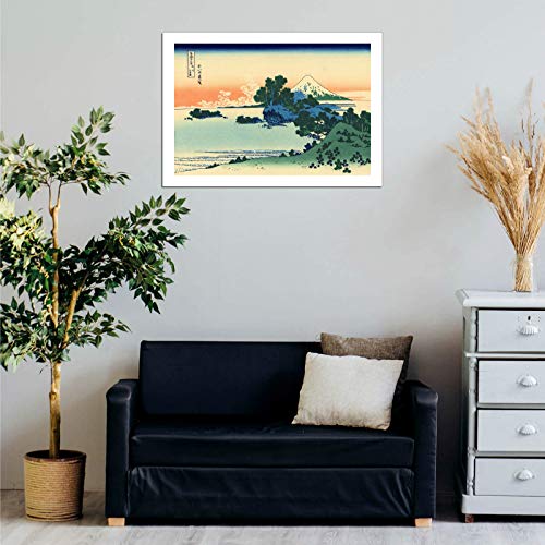 Affiche Katsushika Hokusai Shichiri Beach décoration murale encadrée japonaise - 2