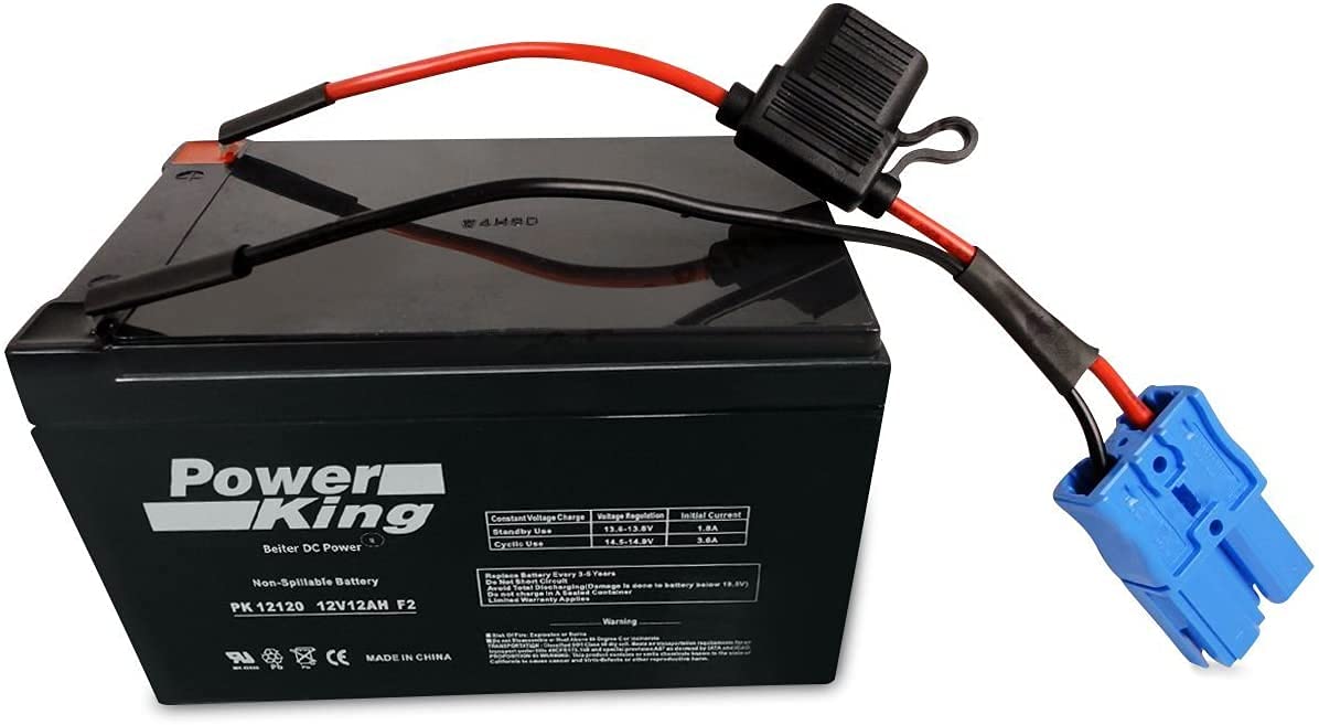 12V Replacement Battery w. (Red) White Clip for Kid Trax Spiderman Hulk Dune Buggy Ride Beiter DC Power
