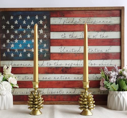 Bstgifts PINECONE CH Iron Pine Cone Candlesticks/Pine Cone Taper Candle Holders/Mid Century Christmas Decor/French Country Farmhouse Décor thumb #3