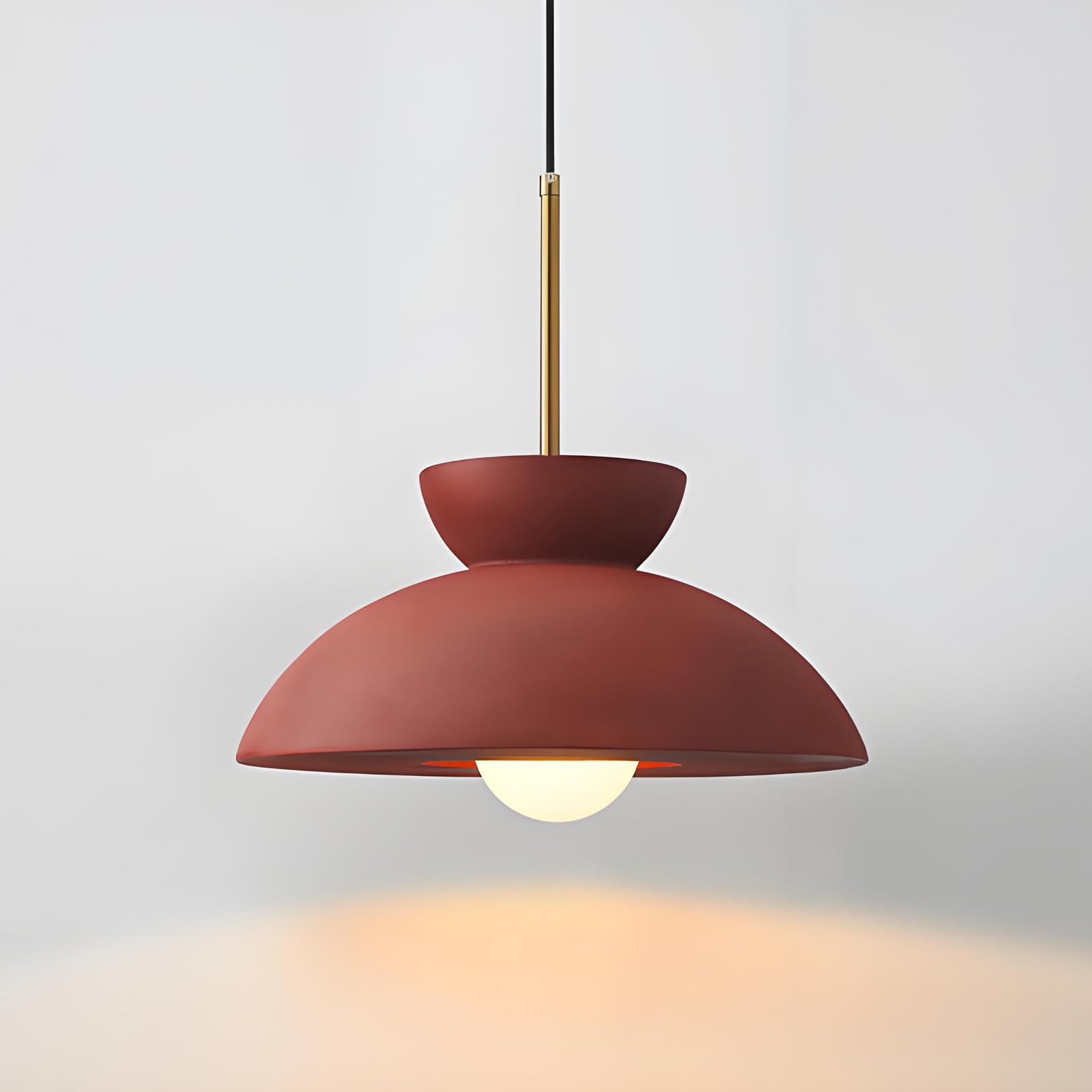 WLBHWL 13.4in Wabi Sabi Pendant Light Fixtures, Japandi Minimalist Resin Pendant Light Modern Industrial Hanging Ceiling Lighting Fixture for Clothing Store Bar Clothing Store Dining Room Bedroom