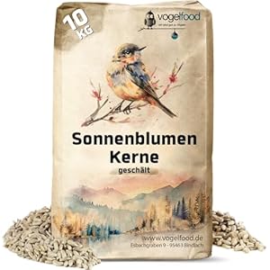 Vogelfood Sonnenblumenkerne geschält 10 kg Vogelfutter für Wildvögel