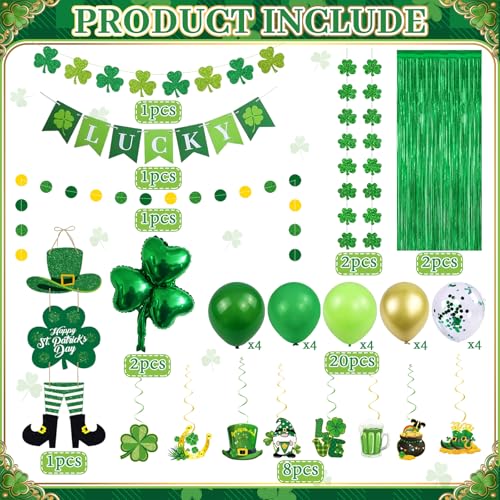 Bannière trèfle et rideaux aluminium kit Saint-Patrick