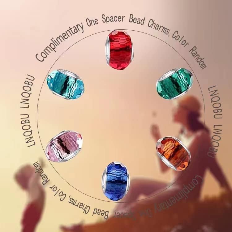 LNQOBU 925 Sterling Silver Charms for Bracelets Necklaces,5A Cubic Zirconias Evil Eye Dangle Beads Charms Jewelry Gift for Women (With one Spacer Beads Charms) - Image 4