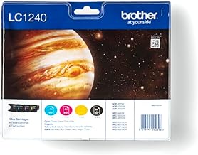 Brother LC1240C/LC1240M/LC1240Y/LC1240BK Inkjet Cartridges, Multi Pack, Standard Yield, Cyan, Magenta, Yellow and Black, Brother Genuine Supplies