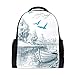 Sac à Dos Sac à Dos Sac à Dos Oiseau lac Arbre Bateau rivière étanche pour Le Voyage Moyen Filles garçons