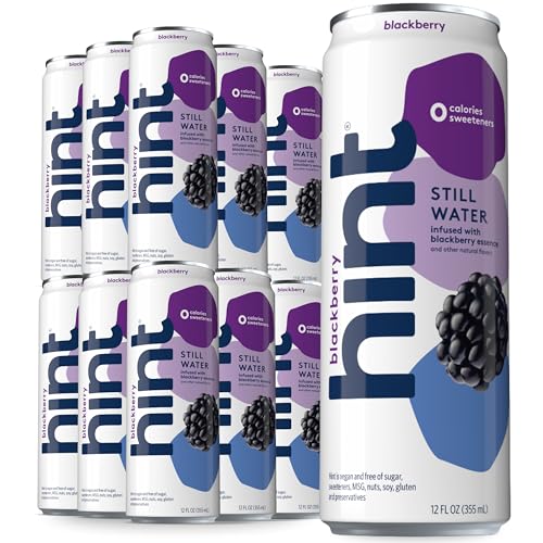 Image of Hint Fruit-Infused Canned Water, Blackberry - Purified Flavored Water with Zero Calories, Natural Flavors, and Sugar Free - 12 Fl Oz Cans (Pack of 24)