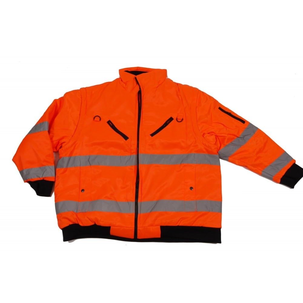 RENNER XXL Warnschutzjacke Arbeitsjacke 2in1 Arbeitsweste Übergröße